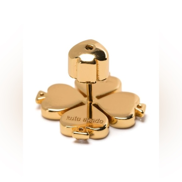 NWT Kate Spade Legacy Logo Stud Earrings in Gold-plated Sterling Silver Dust Bag - Picture 5 of 9